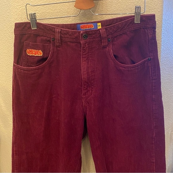 EMPYRE Relax Maroon Corduroy Jeans Skate Pants Size 32 - Picture 2 of 8